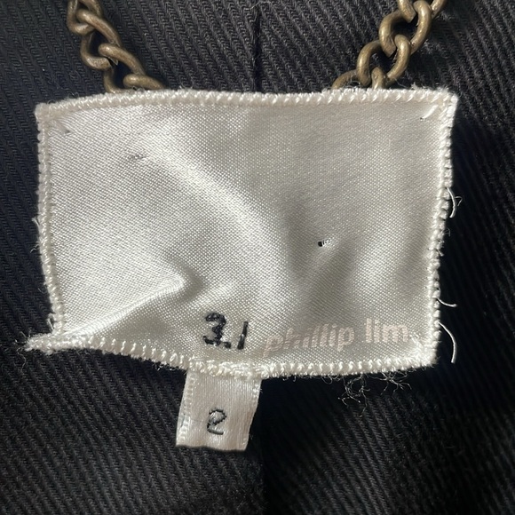 3.1 Phillip Lim Black and White Structured Blazer Jacket Size 2 buttons fitted - Picture 10 of 16